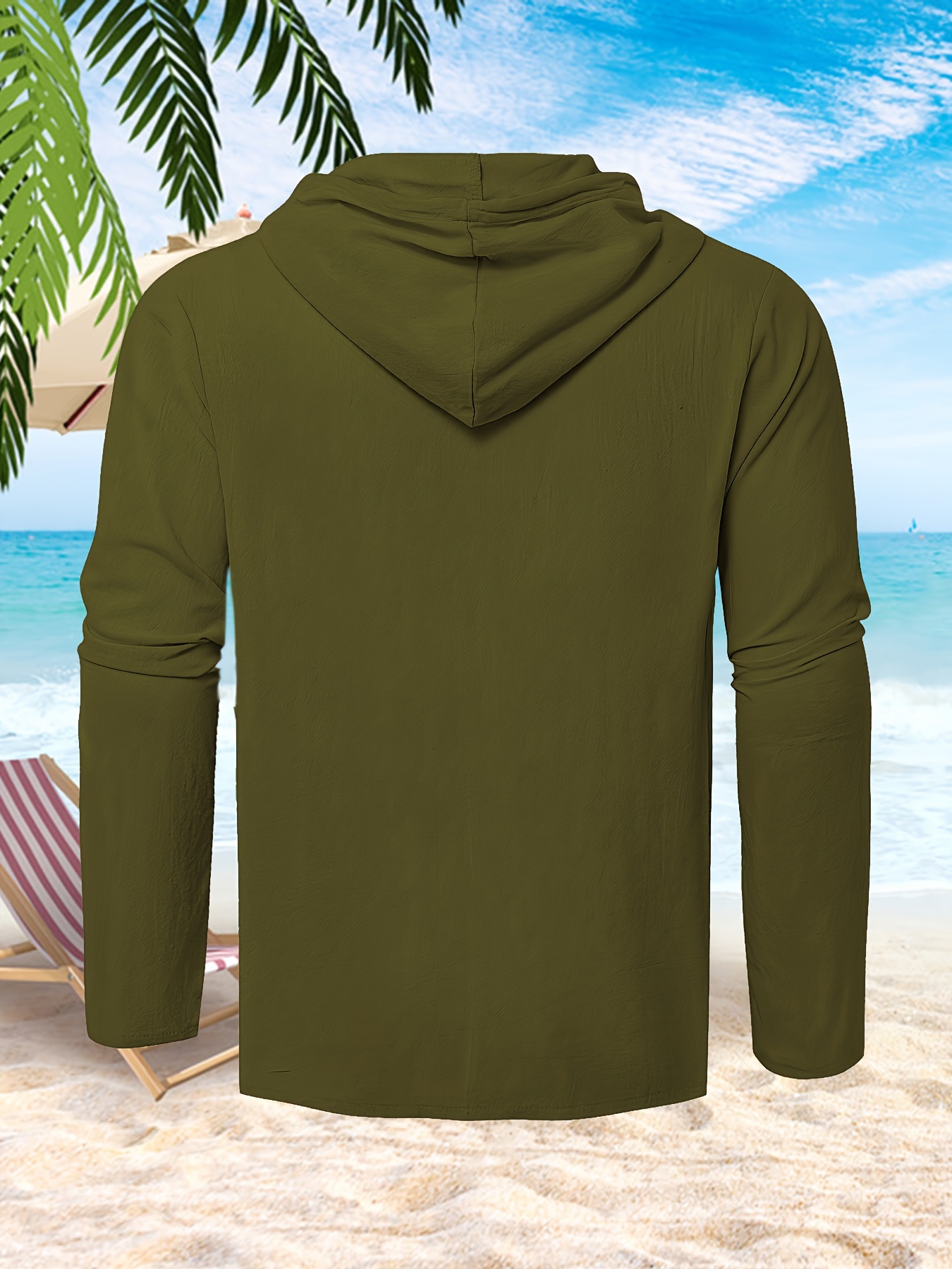 mens casual button up hooded shirt chic hoodie details 6