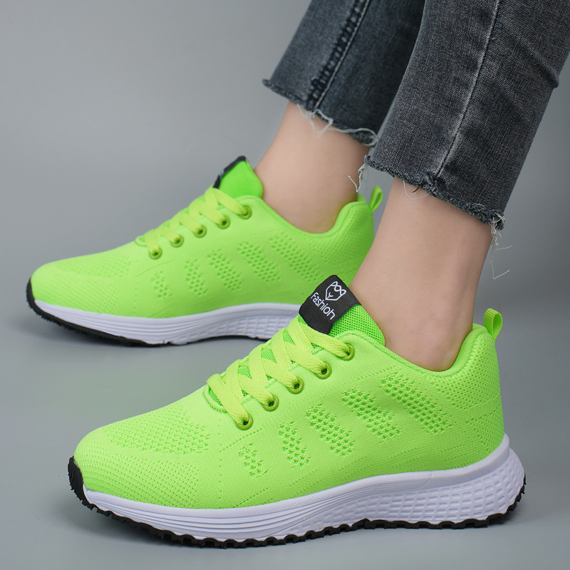 womens breathable mesh sneakers casual lace up low top shoes lightweight outdoor running shoes details 8