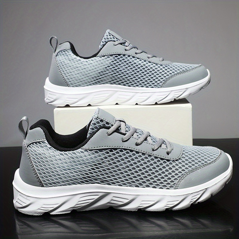 Men s Trendy Woven Breathable Running Shoes, Comfy Non Slip Durable Street Style Sneakers For Men s Outdoor Activities details 6