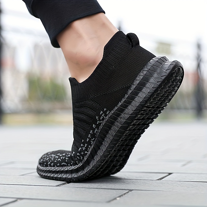 mens knitted breathable lightweight slip on casual shoes for traveling jogging for halloween details 14