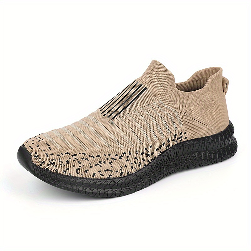 mens knitted breathable lightweight slip on casual shoes for traveling jogging for halloween details 20